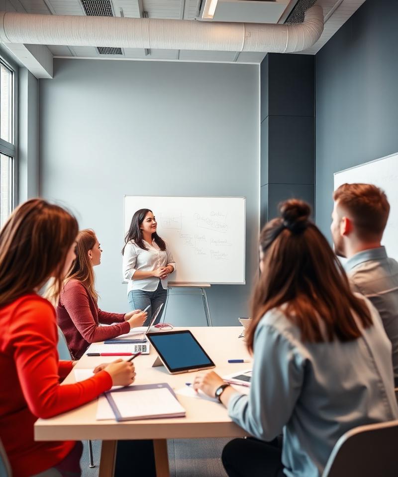 Turma em treinamento de segurança do trabalho na empresa cliente